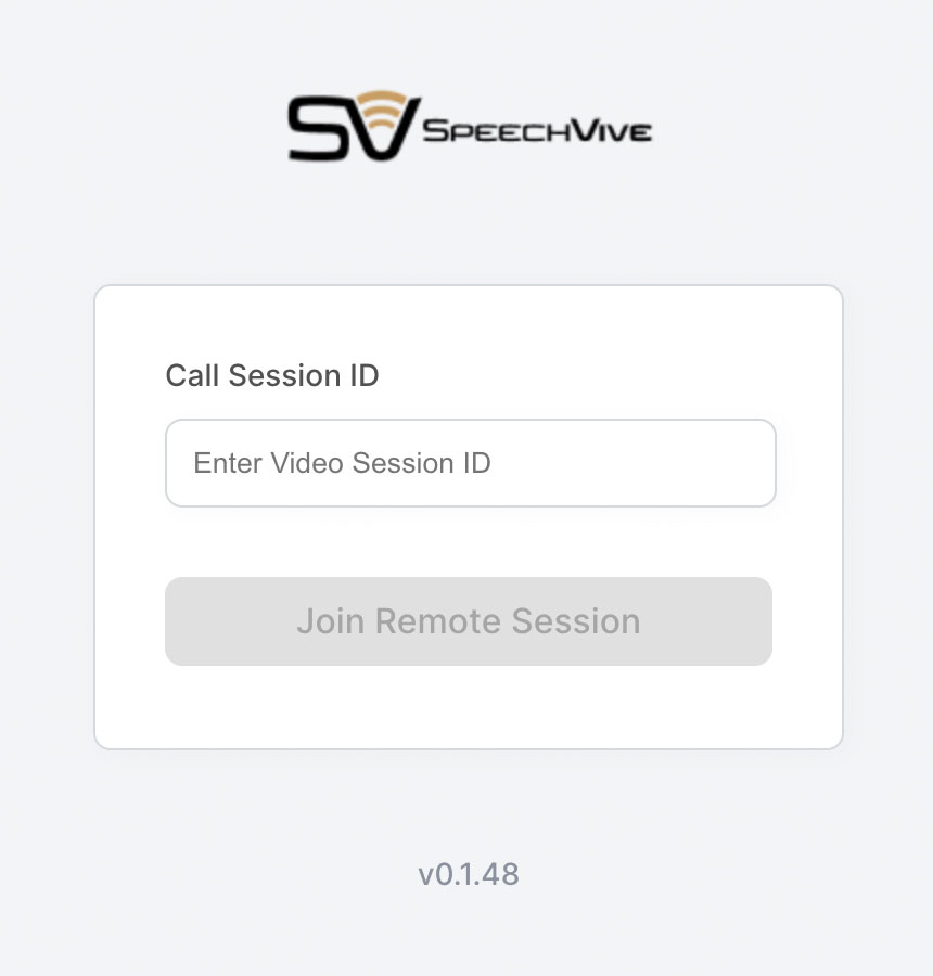 SpeechVive patient screen